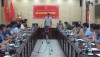 Ảnh: đồng chí Vũ Văn Đức - Phó Bí thư Huyện ủy, Chủ tịch UBND huyện phát biểu tại hội nghị.