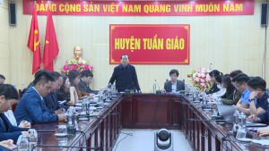 Đoàn công tác liên ngành tỉnh Điện Biên làm việc tại huyện Tuần Giáo