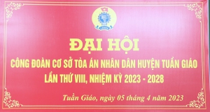 Đại hội CĐCS Toà án nhân dân huyện lần thứ VIII, nhiệm kỳ 2023-2028