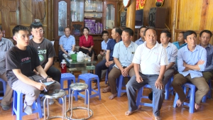 Cuộc họp lấy ý kiến đánh giá khảo sát thực hiện hiệu quả phát triển du lịch nông thôn trong xây dựng NTM tại bản Lồng.