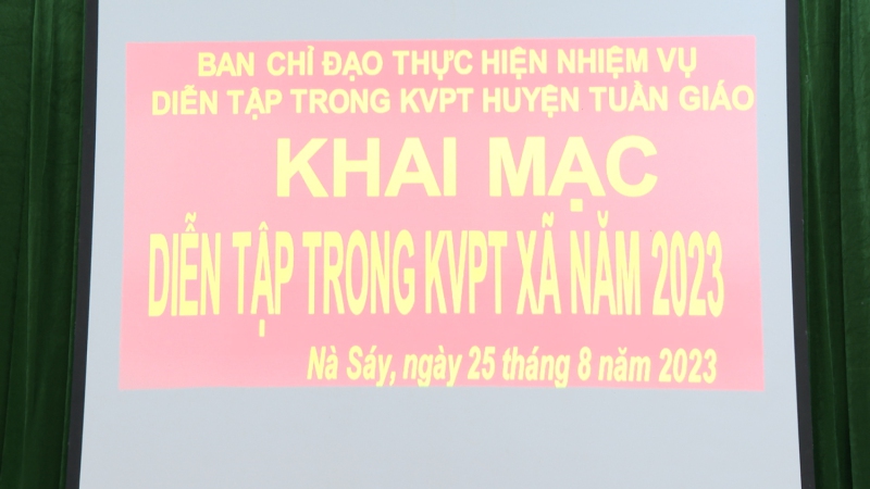 Xã Nà Sáy diễn tập trong khu vực phòng thủ năm 2023