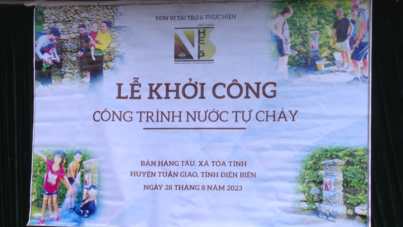 Lễ khởi công xây dựng công trình cấp nước sinh hoạt tự chảy tại bản Háng Tàu, xã Tỏa Tình