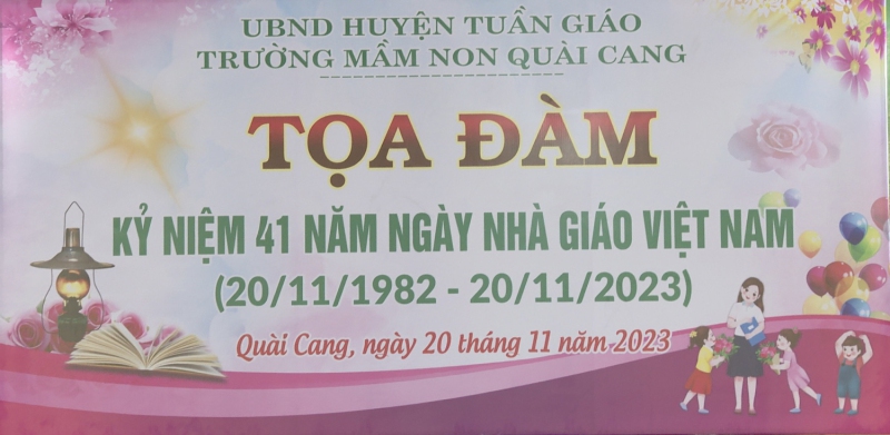 Trường Mầm non Quài Cang toạ đàm kỷ niệm 41 năm Ngày Nhà giáo Việt Nam 20.11