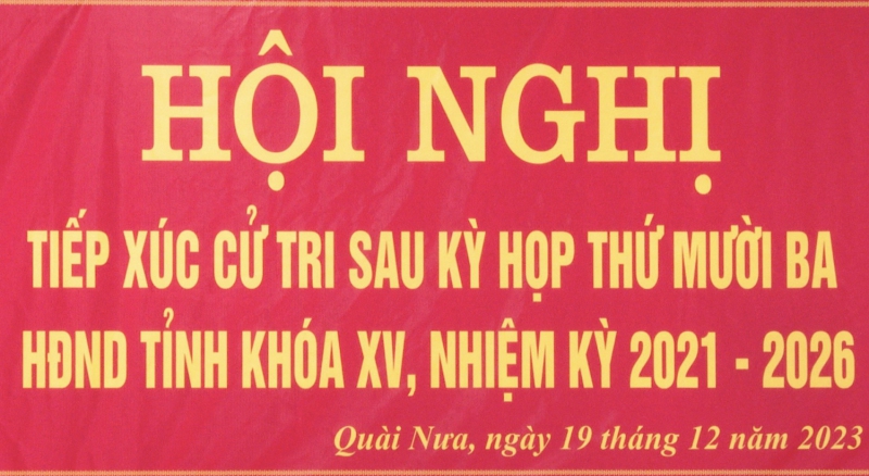 Tiếp xúc cử tri sau kỳ họp thứ 13, HĐND tỉnh khóa XV, nhiệm kỳ 2021 - 2026 tại xã Pú Xi và xã Quài Nưa