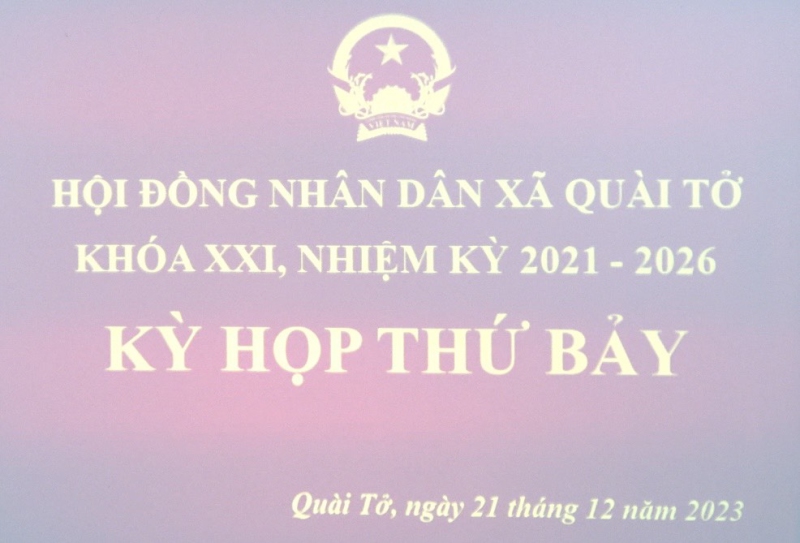 Kỳ họp thứ 7, HĐND xã Quài Tở nhiệm kỳ 2021 – 2026 thành công tốt đẹp