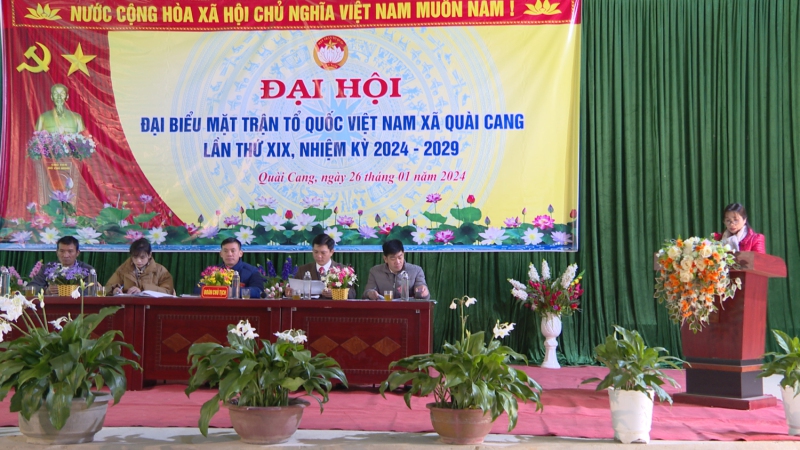 Đại hội đại biểu MTTQ Việt Nam xã Quài Cang lần thứ XIX, nhiệm kỳ 2024 – 2029