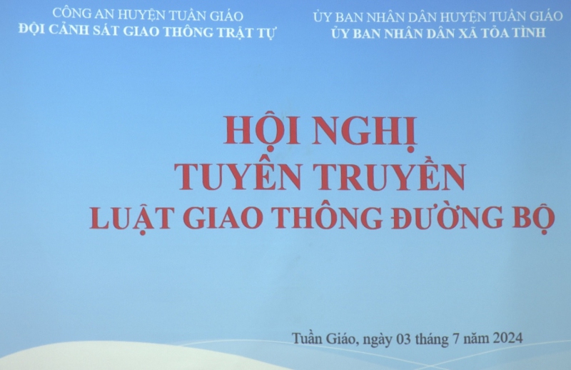 Hội nghị tuyên truyền pháp luật về giao thông tại xã Tỏa Tình