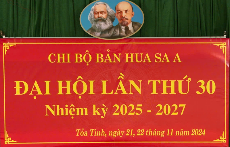 Tổ chức thành công Chi bộ Bản Hua Sa A, xã Tỏa Tình