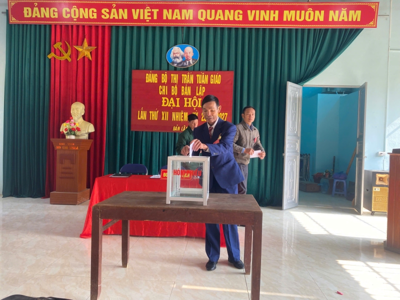 Chi bộ bản Lập, Thị trấn Tuần Giáo tổ chức thành công Đại hội lần thứ XII, nhiệm kỳ 2025 – 2027