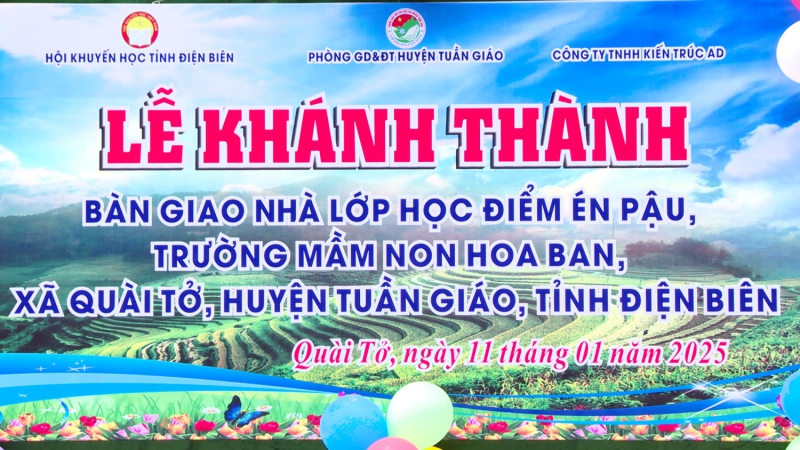 Lễ khánh thành và bàn giao phòng học điểm trường Én Pậu, trường mầm non Hoa Ban