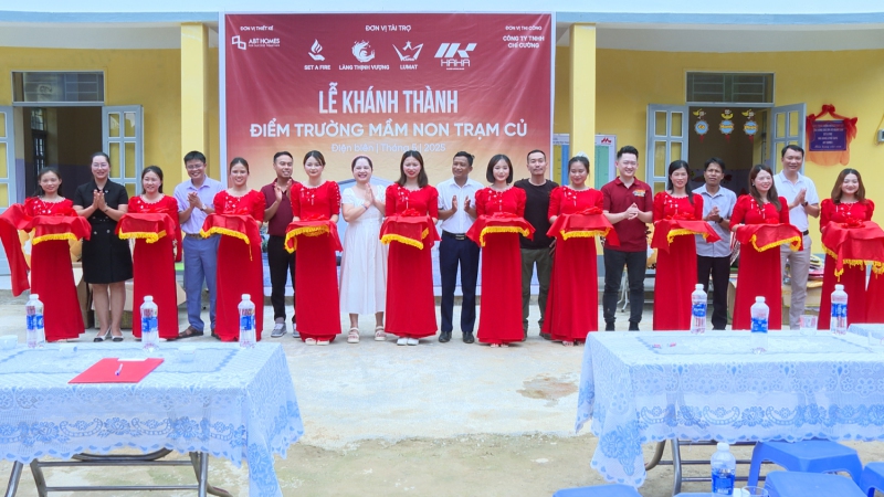 Tuần Giáo: khánh thành công trình lớp học tại điểm trường Trạm Củ trường MN Ta Ma