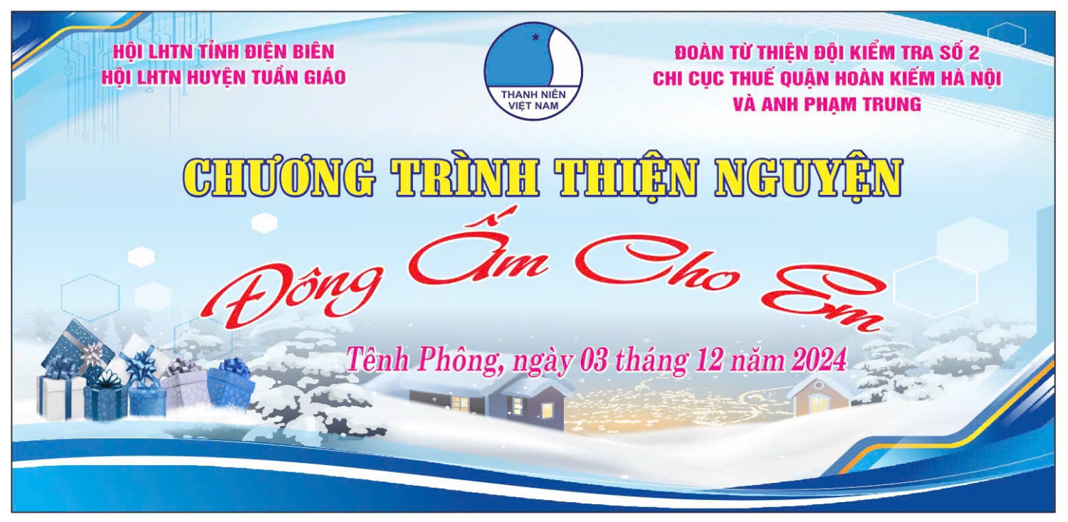 Hội LHTN huyện Tuần Giáo tặng quà “Đông ấm cho em” tại trường Mầm non xã Tênh Phông